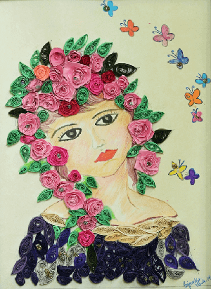 Girl Face (Paper Quiling)