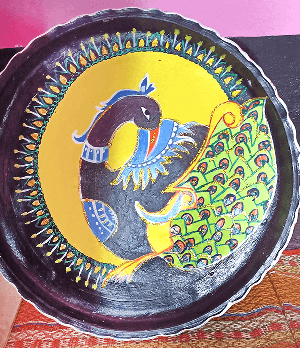Peacock on Plate (Pot Painting)